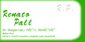 renato pall business card